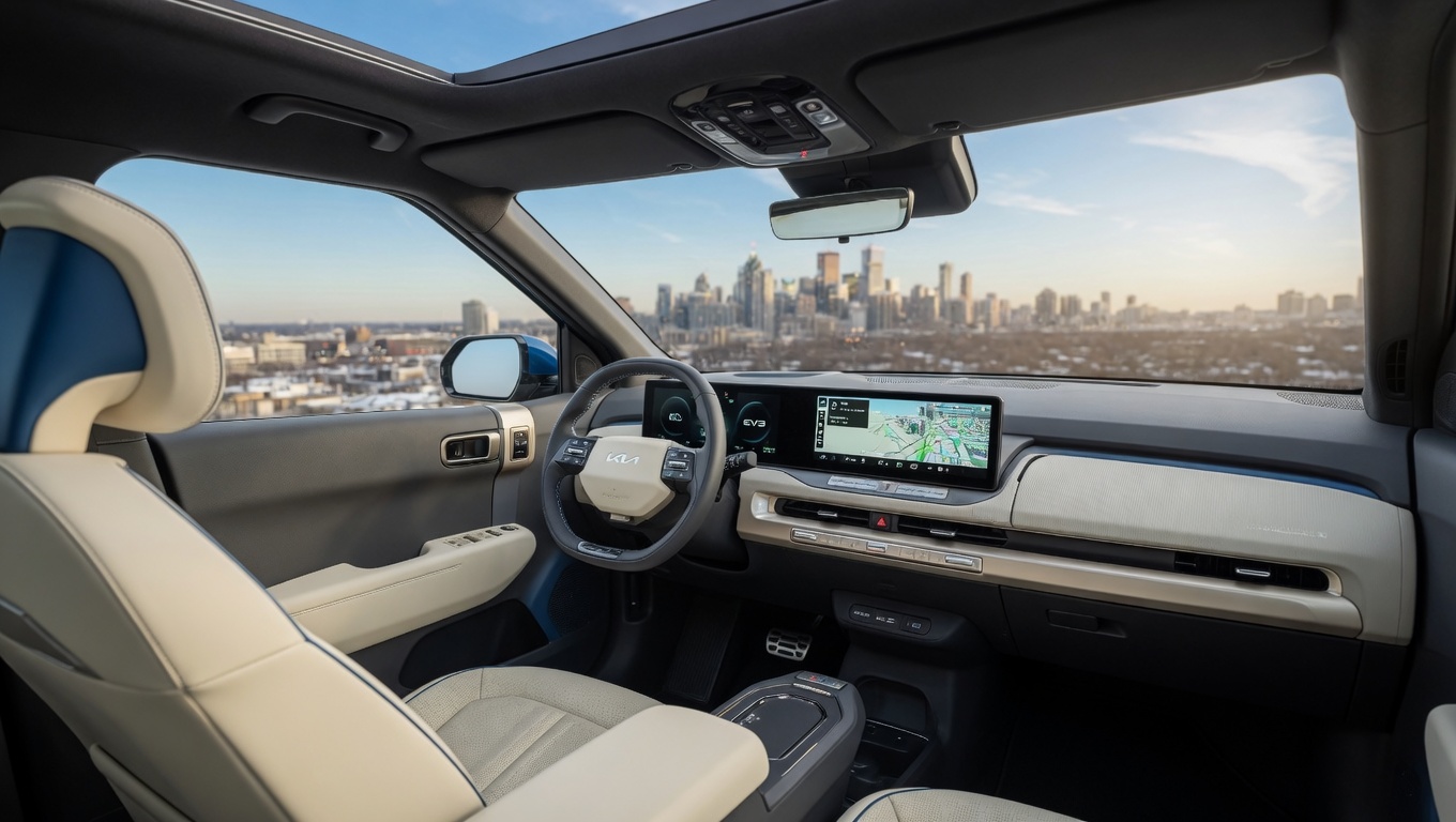 2026 Kia EV3 Canada premium interior and cabin