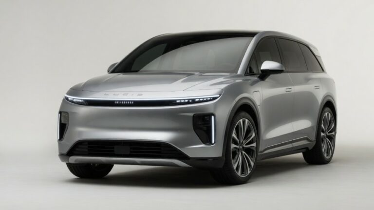 Lucid Gravity luxury electric SUV front view