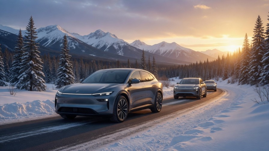 Premium electric SUVs in Canadian winter setting