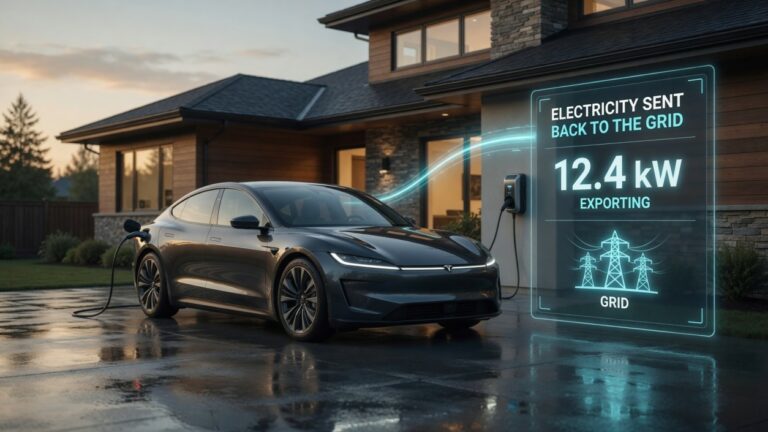 EV earning money through vehicle to grid technology Canada