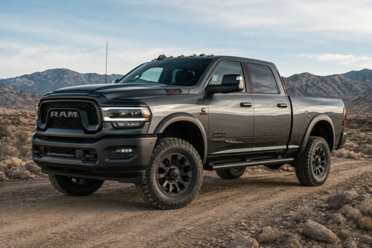 Ram 2500 Heavy Duty truck showing 2027 payload improvements