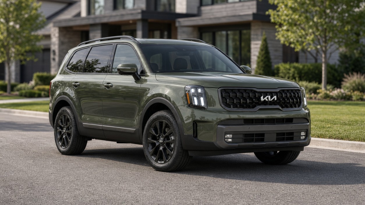 Used 2020–2025 Kia Telluride three-row SUV parked on a Canadian driveway