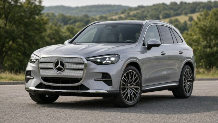 2027 Mercedes-Benz GLC Electric SUV in High-Tech Silver Metallic starting at $78,400 in Canada