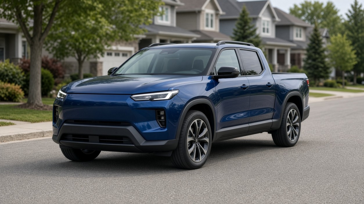 Midsize electric pickup representing the Ford Fathom, expected to start near $38,690 in Canada after the federal rebate