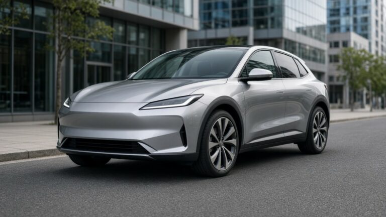 Modern electric crossover representing Chinese EVs coming to Canada in 2027, including Geely’s planned entry
