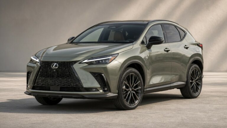2027 Lexus NX hybrid SUV in Shaded Ivy paint, now hybrid-only for Canada